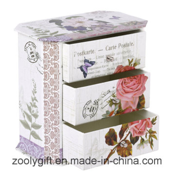 Customized Fancy Paper Wholesale Jewelry Gift Box with 3 Drawers